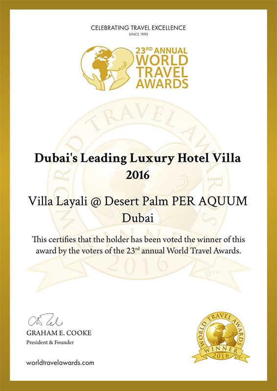 Dubais Leading Luxury Hotel Villa